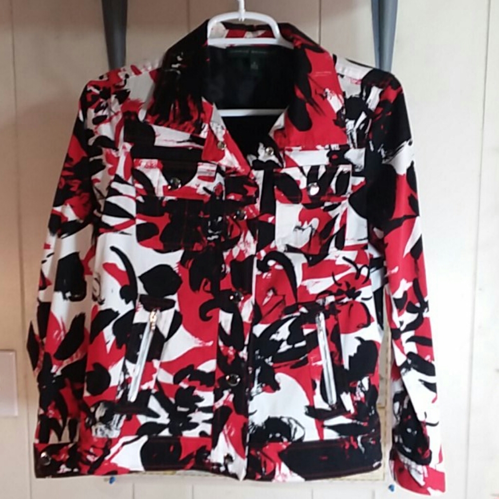 HARVE' BENARD Women's Sz S Paisley Floral Jacket